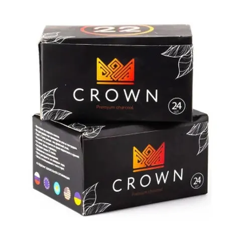 Уголь кокосовый Crown 22мм/24шт (0,25кг)