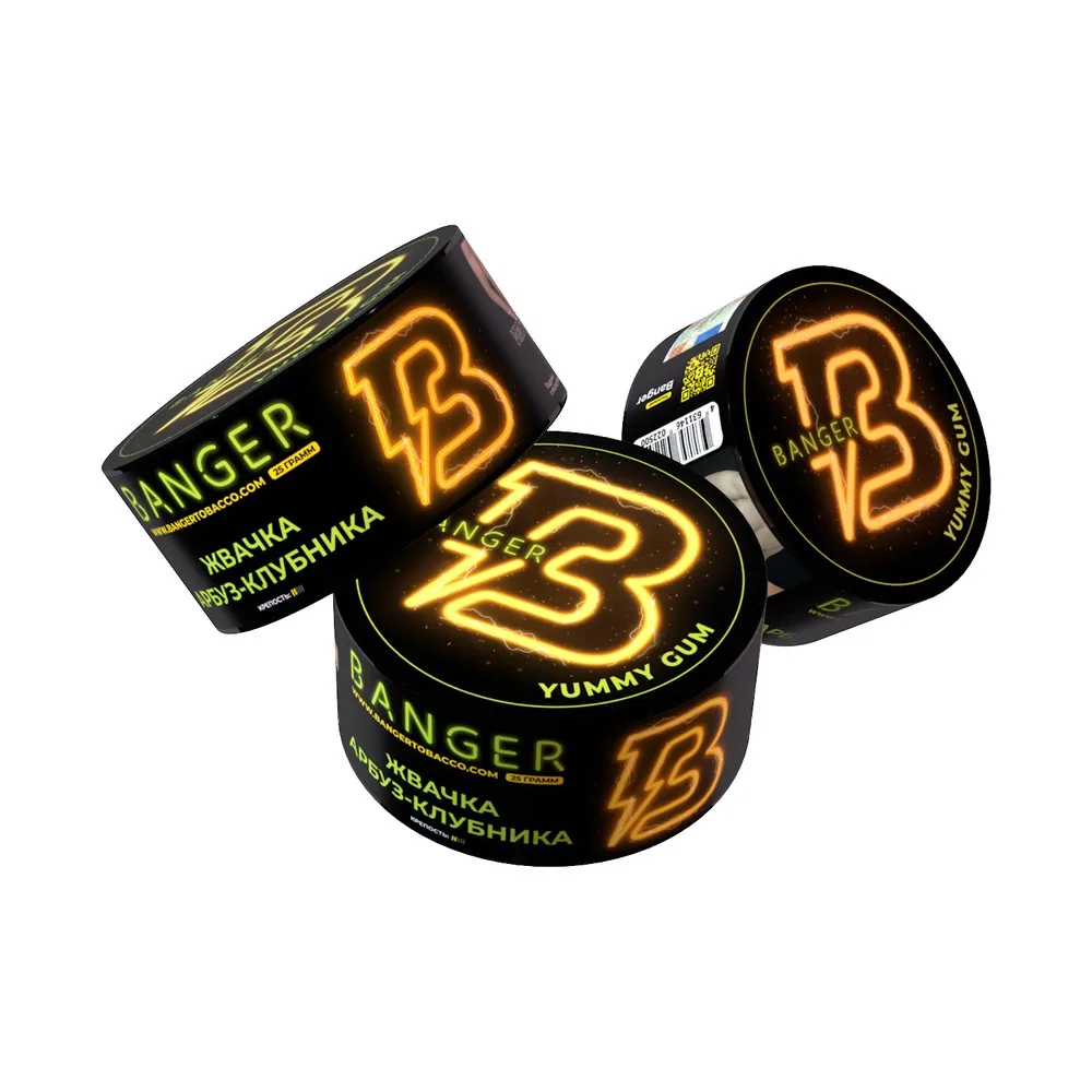 Табак для кальяна Banger Ямми Гам (Жвачка арбуз-клубника) 25гр