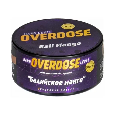 Табак для кальяна Overdose Балийский манго, 100г.