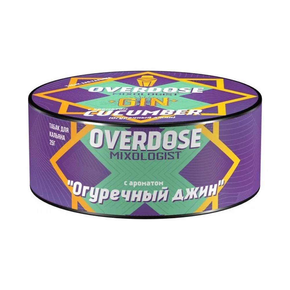 Табак для кальяна Overdose Огуречный джин, 100г.