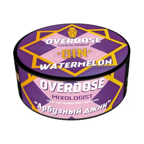 Табак для кальяна Overdose Арбузный джин, 100г.