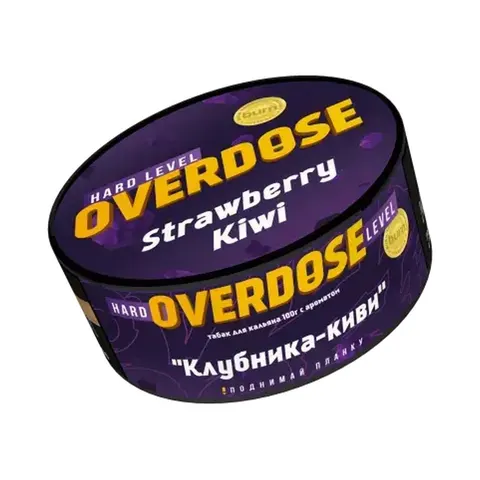 Табак для кальяна Overdose Клубника - киви, 100г.