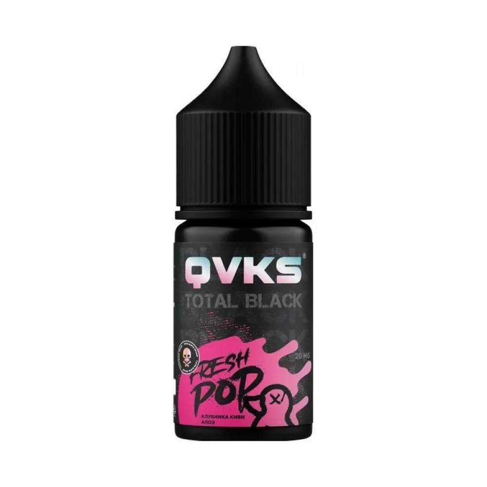 Ароматизатор QVKS Total Black Клубника, киви, алоэ