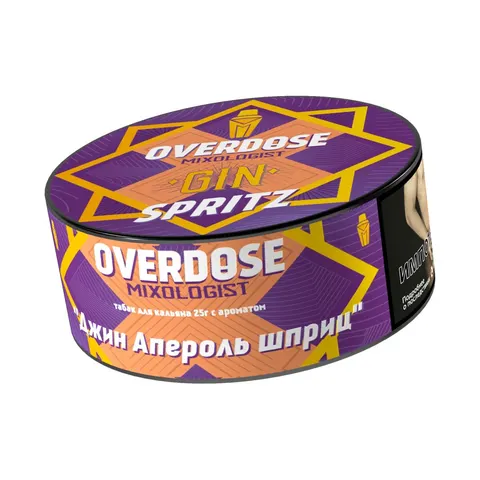 Табак для кальяна Overdose Джин Апероль шприц, 25 гр.