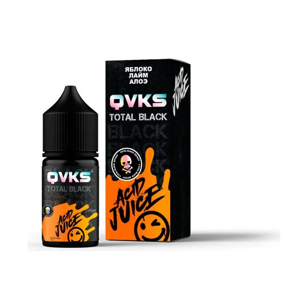 Ароматизатор QVKS Total Black Яблоко, лайм, алоэ