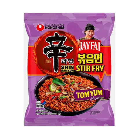 Лапша б\п Шин Рамен Стир-Фрай со вкусом Том Ям, 130 г
