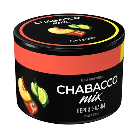 Кальянная смесь Chabacco Mix Пич Лайм (Персик, Лайм) 40г